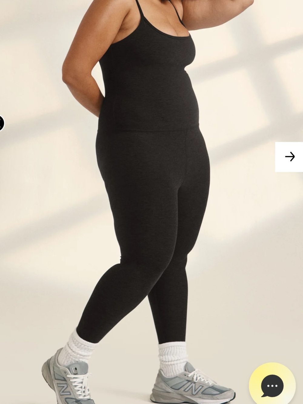 Beyond Yoga Black Slim Strap Midi Jumpsuit